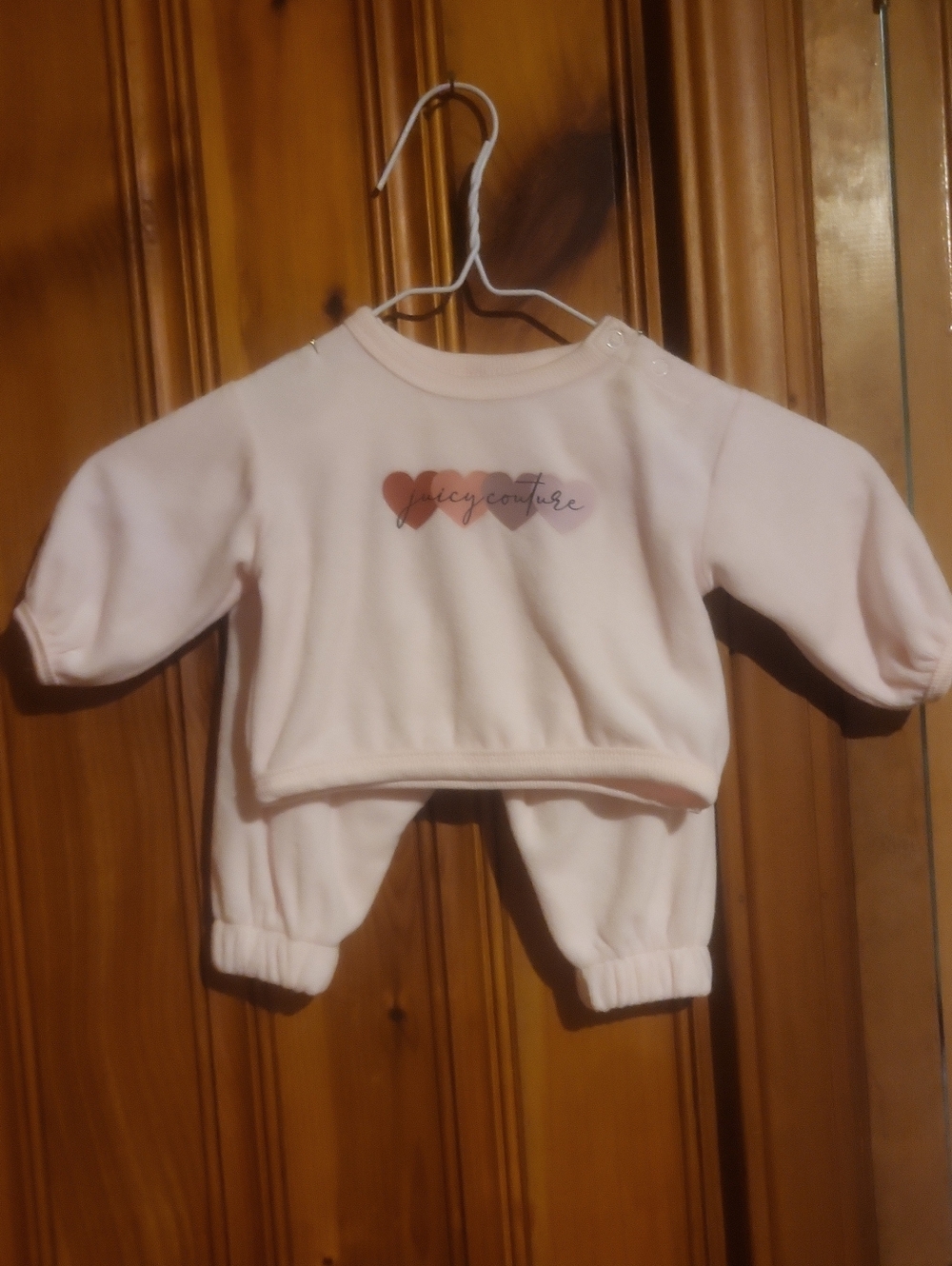 Pink Heart Sweatshirt & Pants Set 0-3 Months Girl